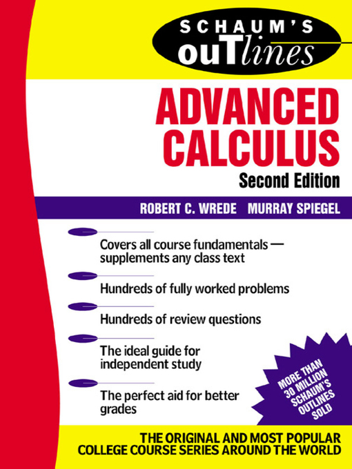 Title details for Advanced Calculus by Robert Wrede - Available